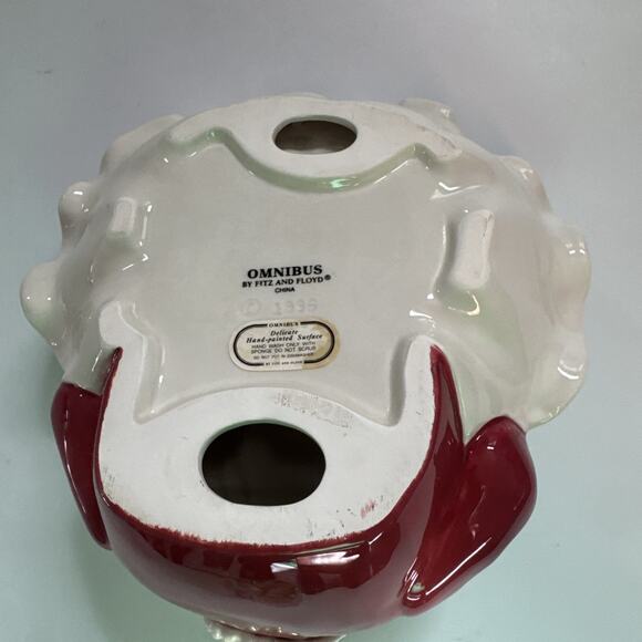 VINTAGE Fitz and Floyd Candy Dish Santa Toyland Christmas Holiday Decor - Picture 6 of 10